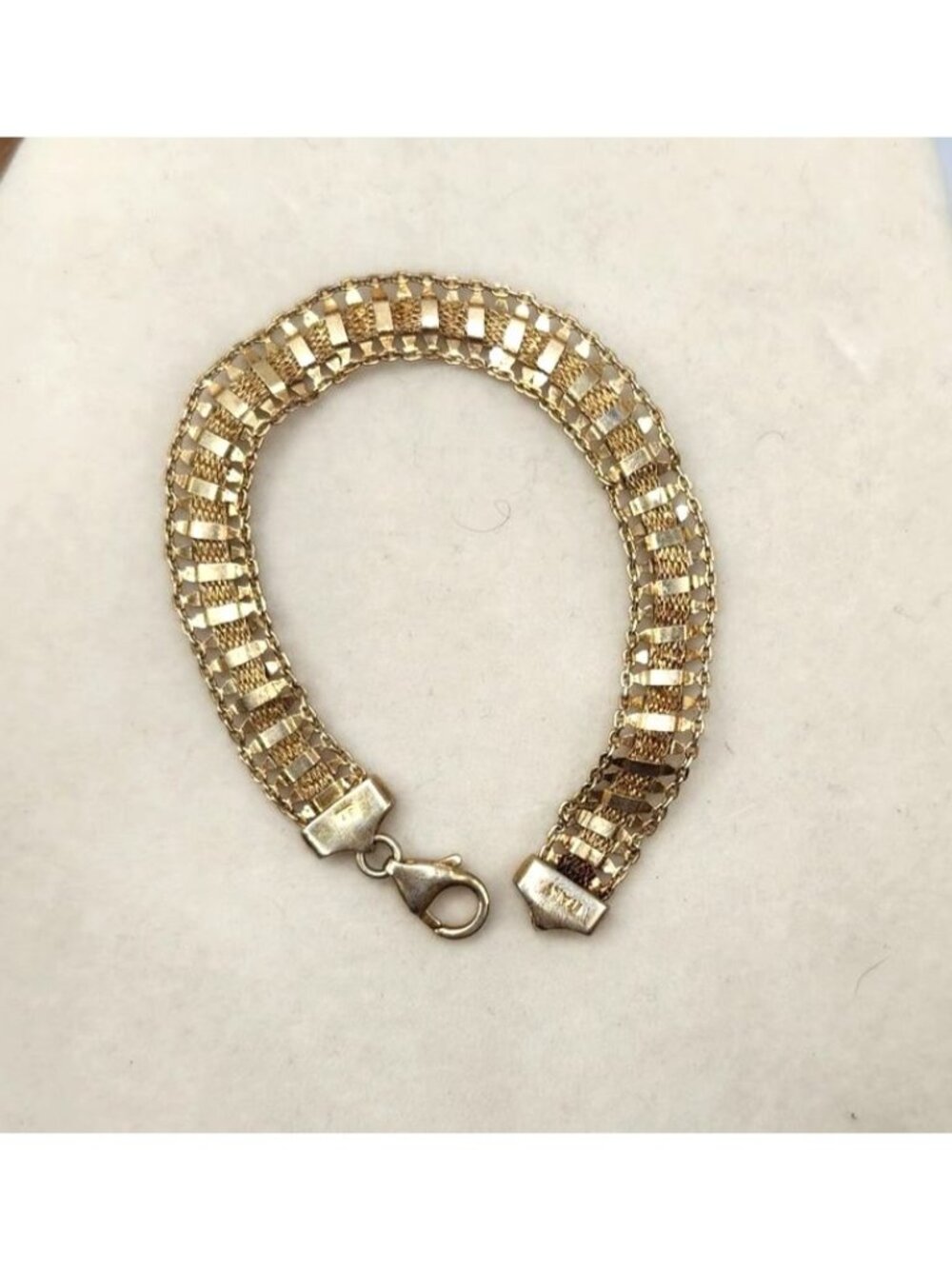 Gold Plated Chain Bracelet Stamped 925 - Lobster Claw Clasp